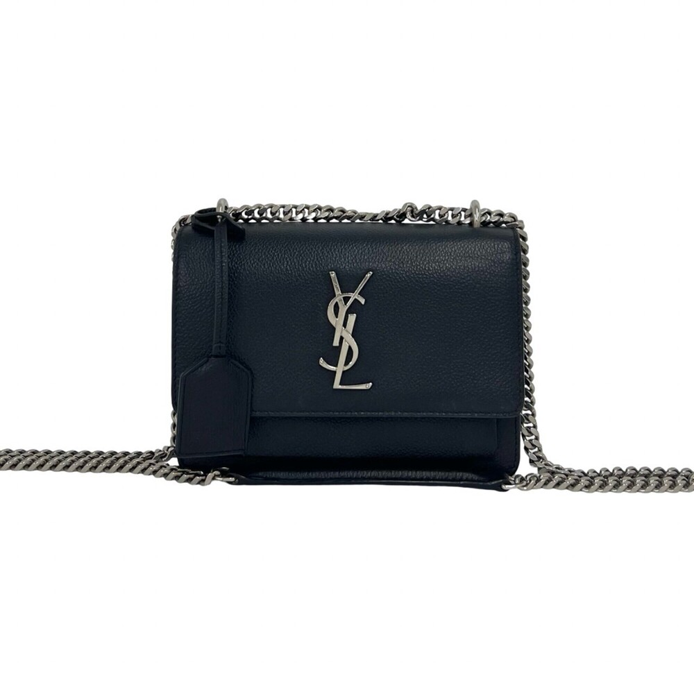 Yves Saint Laurent SAINT LAURENT PARIS Sunset YSL Logo Leather 2-way Shoulder...
